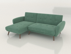 Corner sofa bed Christy (left, turquoise)