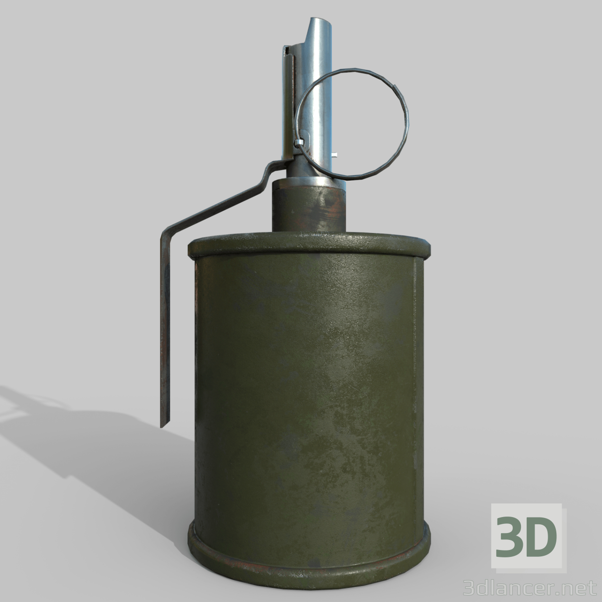 3D El bombası RG-42 modeli satın - render