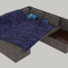 3d Corner sofa - transformer model buy - render