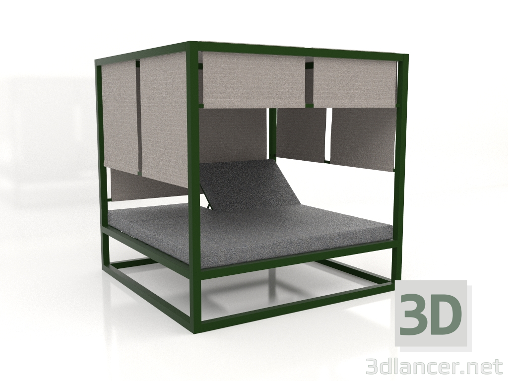 3D Modell Erhöhtes Sofa (Flaschengrün) - Vorschau