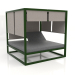 3D modeli Yükseltilmiş kanepe (Şişe yeşili) - önizleme