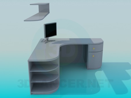 3d модель Стол письменный – превью 3d модель Стол письменный – превью