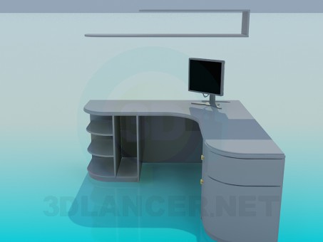 3d модель Стол письменный – превью 3d модель Стол письменный – превью
