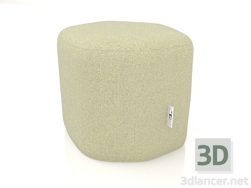 modèle 3D Pouf (Vert olive) - preview