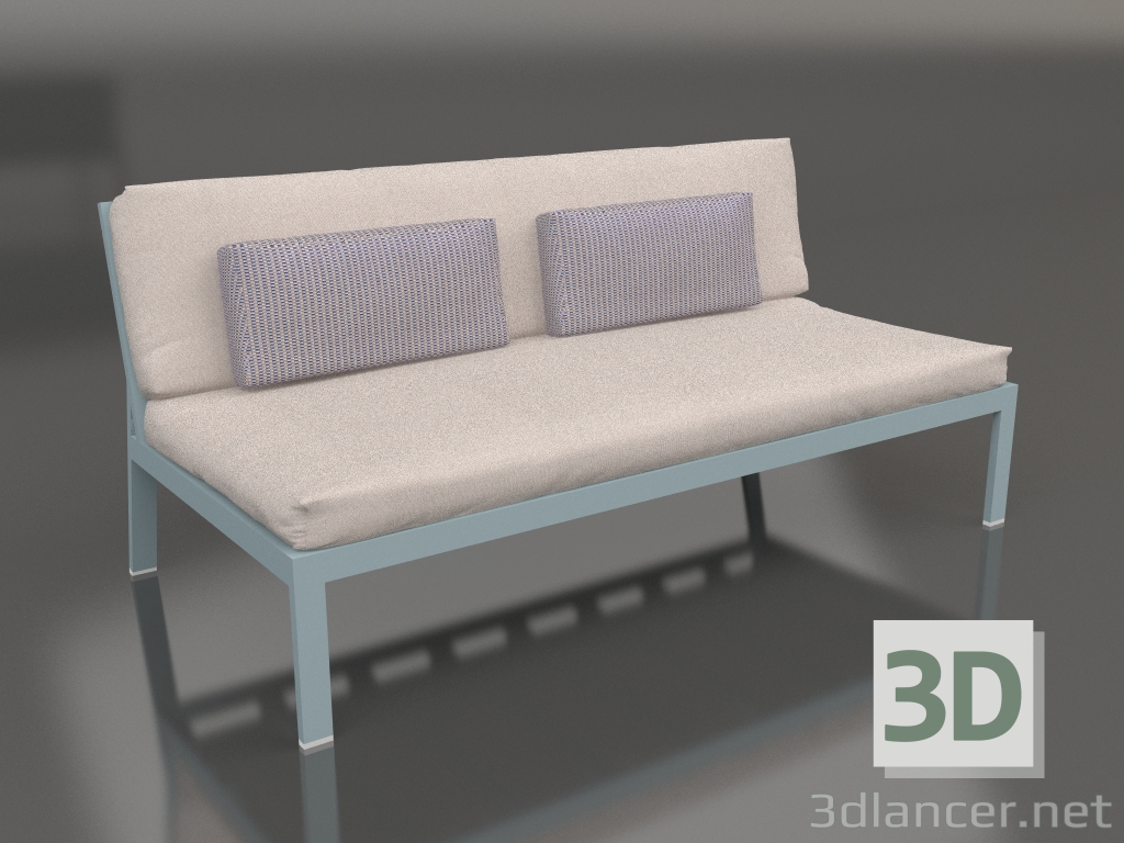 modèle 3D Module canapé, section 4 (Bleu gris) - preview