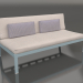 3d model Módulo sofá, sección 4 (Gris azul) - vista previa