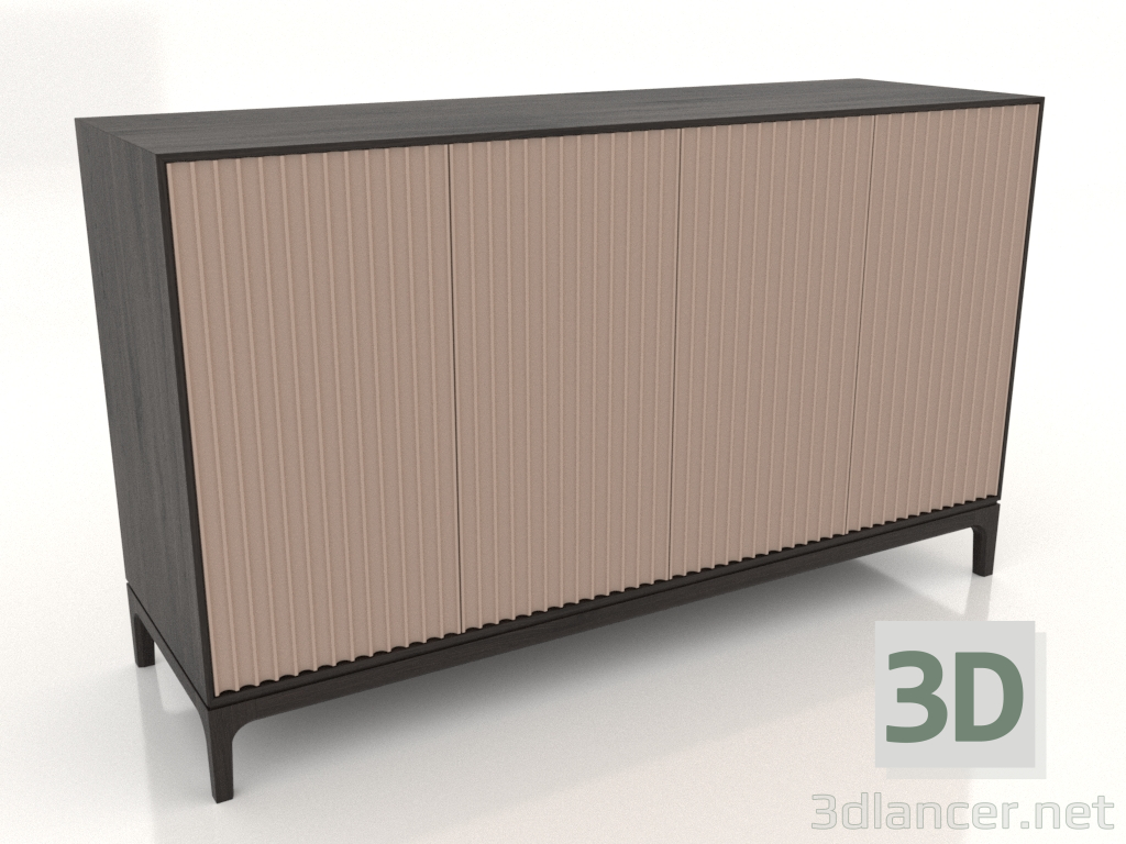 3d model Mueble de TV FARGO con frontales fresados 1600x500x950 mm (beige, roble wengué, opción 2) - vista previa 3d model Mueble de TV FARGO con frontales fresados 1600x500x950 mm (beige, roble wengué, opción 2) - vista previa