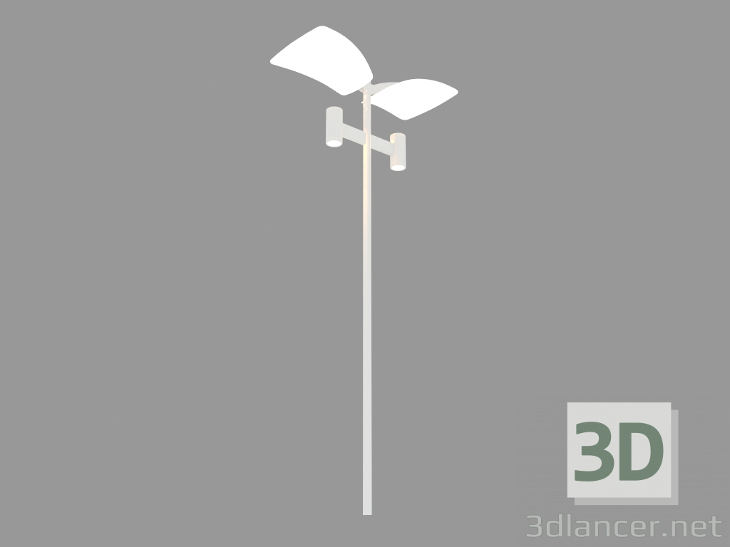 3D Modell Straßenlampe SLOT VELA DOUBLE (S3974 + S2836_150W + 70W_HIT) - Vorschau
