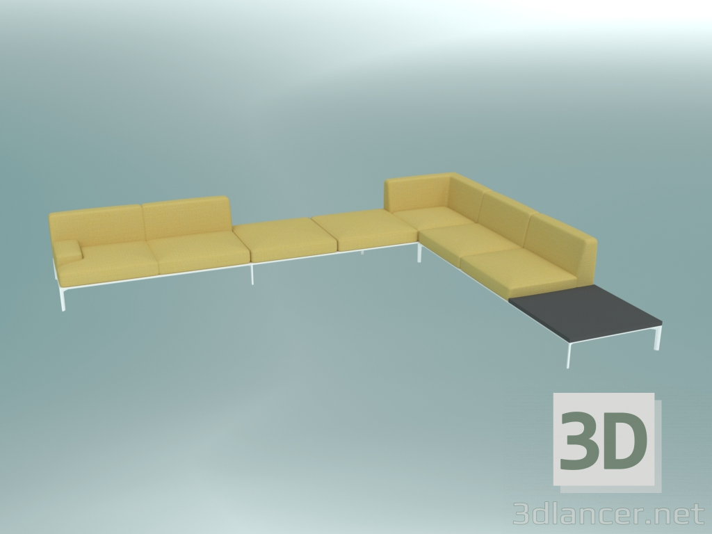 3d model Corner sofa ADD SOFT L shape big open - preview