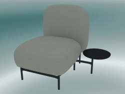 Sistema de asiento modular Isole (NN1, asiento con respaldo alto con mesa redonda a la izquierda)