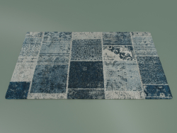 Estado de ánimo de la alfombra (S74, Azul Avio)