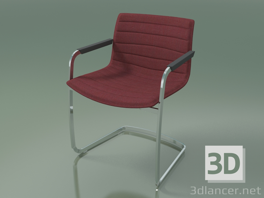 modèle 3D Chaise 2090 (sur la console, avec accoudoirs, avec revêtement en tissu) - preview