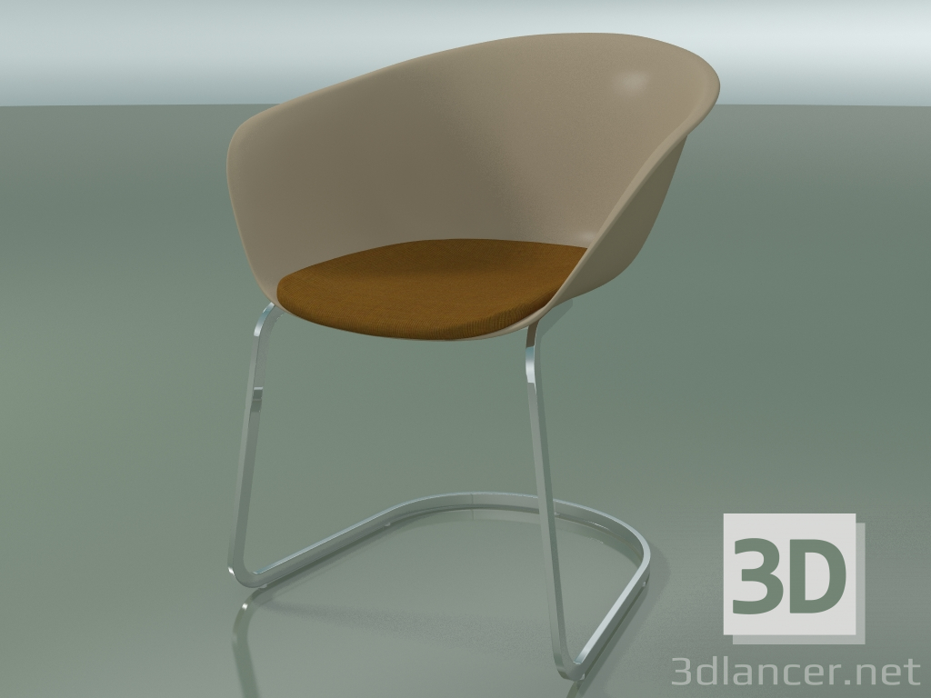 modello 3D Sedia 4224 (su console, con cuscino sedile, PP0004) - anteprima