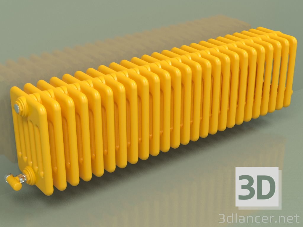 modèle 3D Radiateur TESI 6 (H 300 25EL, jaune melon - RAL 1028) - preview