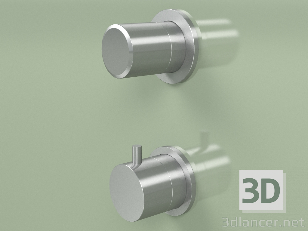 3d model Thermostatic mixer set with 1 shut-off valve (16 48, AS) - preview