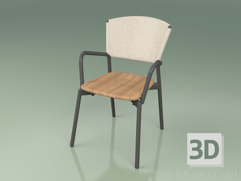 modello 3D Sedia 021 (Metallo Fumo, Sabbia) - anteprima