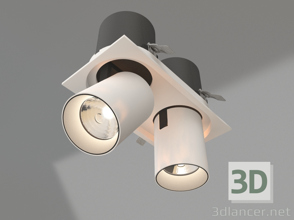 modello 3D Lampada LGD-PULL-S100x200-2x10W Day4000 (WH, 20 gradi) - anteprima
