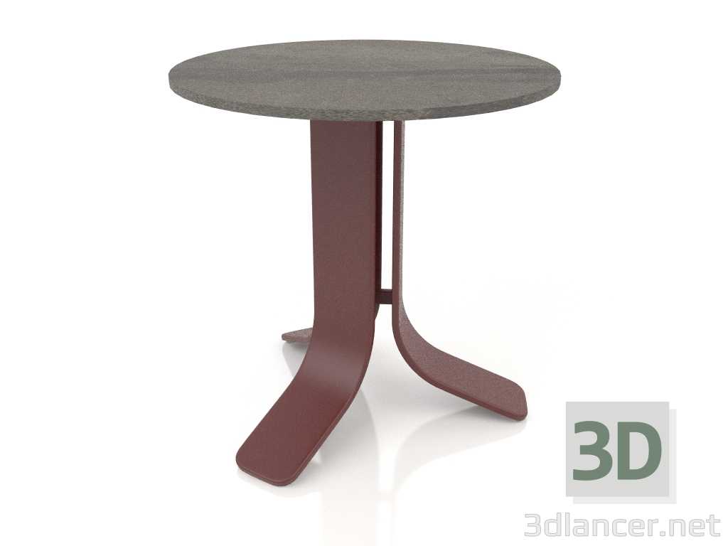 3d model Coffee table Ø50 (Wine red, DEKTON Radium) - preview