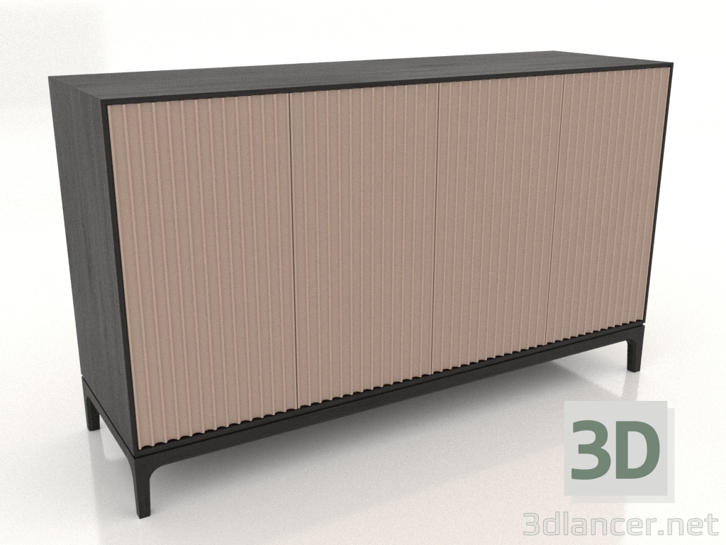 3d model Mueble de TV FARGO con frontales fresados 1600x500x950 mm (beige, roble negro, opción 2) - vista previa 3d model Mueble de TV FARGO con frontales fresados 1600x500x950 mm (beige, roble negro, opción 2) - vista previa