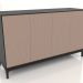 3d model Mueble de TV FARGO con frontales fresados 1600x500x950 mm (beige, roble negro, opción 2) - vista previa