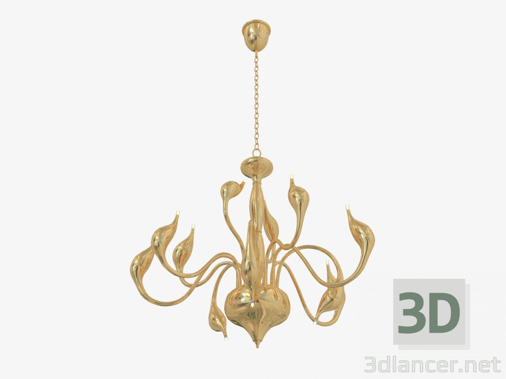 modèle 3D Suspension de lustre Cigno Collo (751122) - preview