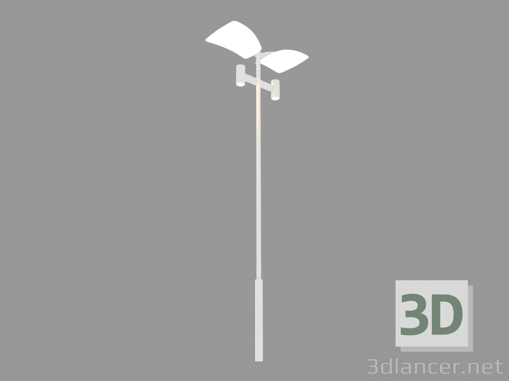 3D Modell Straßenlampe SLOT VELA DOUBLE (S3974 + S2837_150W + 70W_HIT) - Vorschau