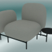 3d model Isole modular seat system (NN1, seat with a round table on the left, armrest on the right) - preview