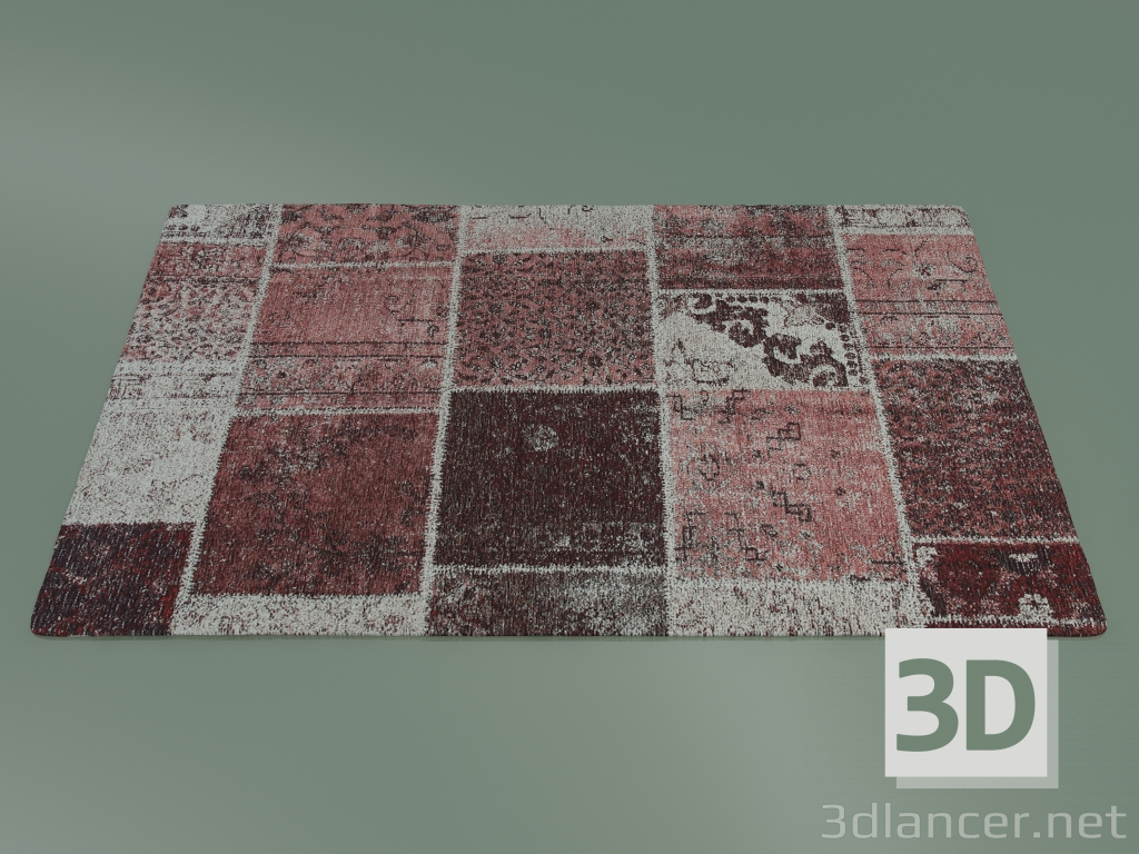 3d model Estado de ánimo de la alfombra (S74, rojo-púrpura) - vista previa