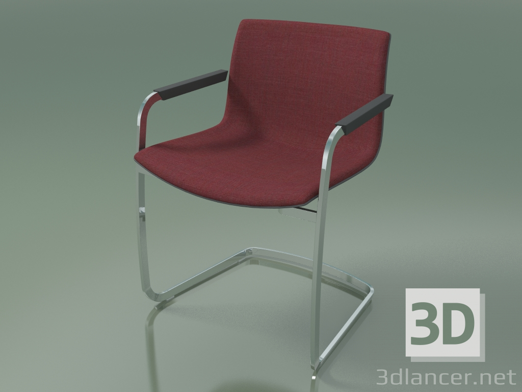 modèle 3D Chaise 2091 (sur la console, avec accoudoirs, avec revêtement en tissu, polypropylène PO00412) - preview