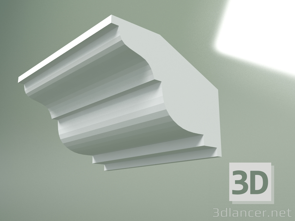modello 3D Cornice in gesso (zoccolo a soffitto) KT216 - anteprima