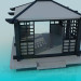 3D Modell Quadratischer Pavillon - Vorschau