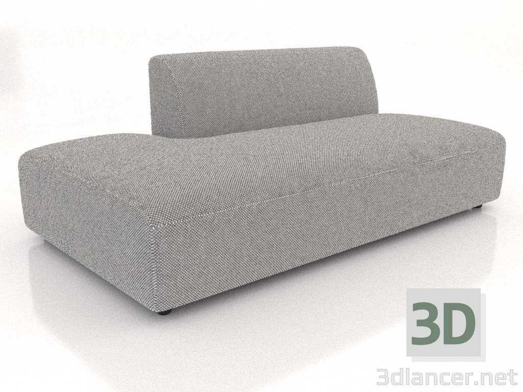 3D Modell Sofamodul 1-Sitzer (XL) 120 nach links ausziehbar - Vorschau