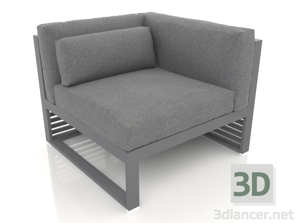 3d model Modular sofa, section 6 right (Anthracite) - preview