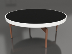 Round coffee table Ø90x36 (White, DEKTON Domoos)