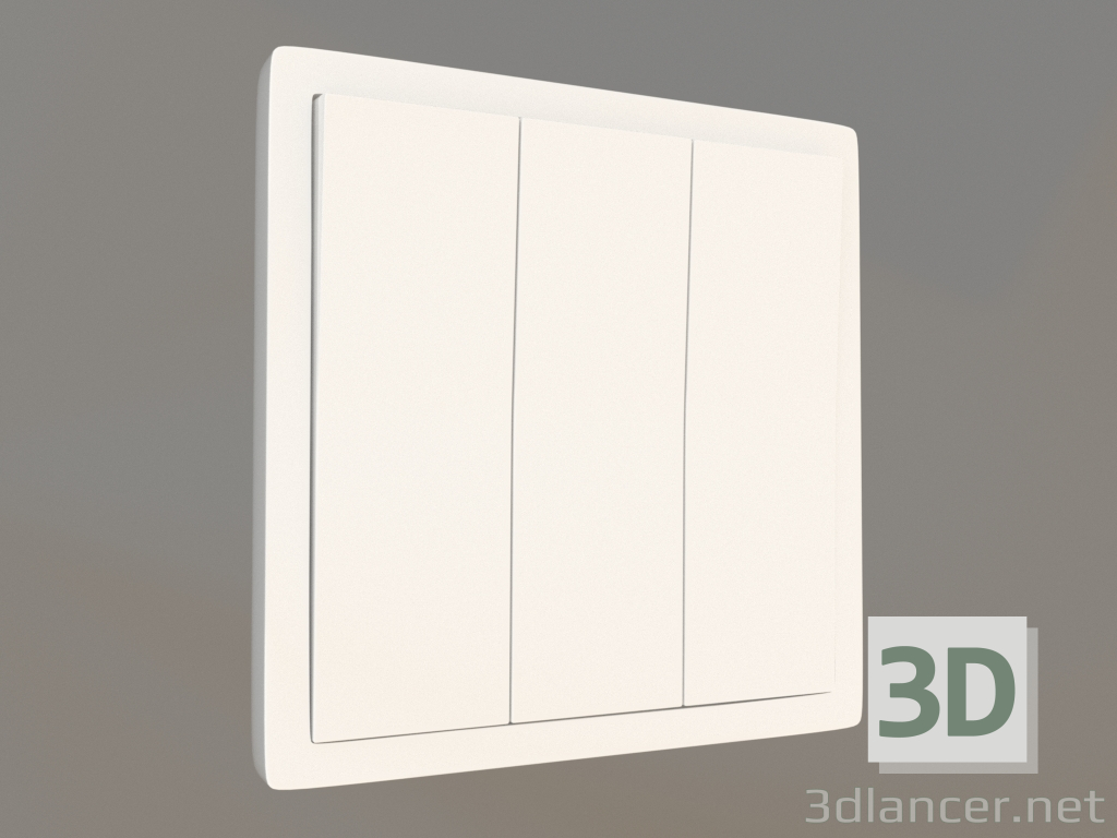 modèle 3D Interrupteur à 3 touches (10 A, 250 V, blanc, DA29303) R98 - preview