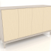 Modelo 3d Móvel de TV FARGO com fachadas fresadas 1600x500x950 mm (baunilha, carvalho branqueado, opção 2) - preview