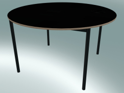 Runder Tischfuß ⌀128 cm (Schwarz, Sperrholz, Schwarz)
