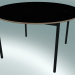 3D modeli Yuvarlak masa Tabanı ⌀128 cm (Siyah, Kontrplak, Siyah) - önizleme