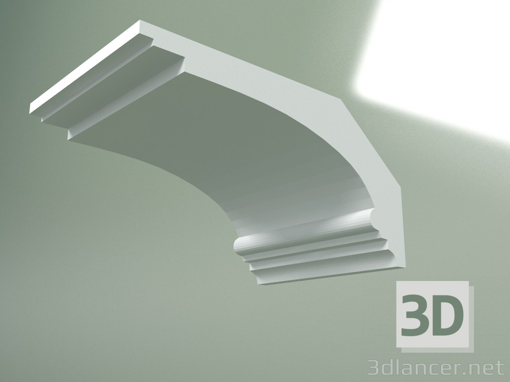 3D modeli Alçı korniş (tavan kaidesi) KT221 - önizleme