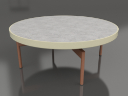 Round coffee table Ø90x36 (Gold, DEKTON Kreta)