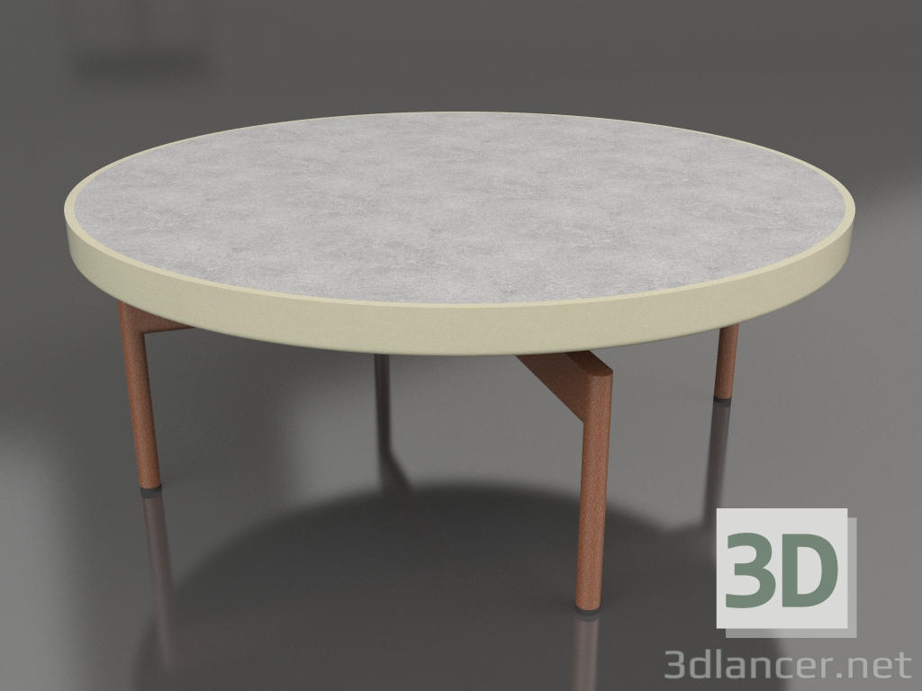 modèle 3D Table basse ronde Ø90x36 (Or, DEKTON Kreta) - preview