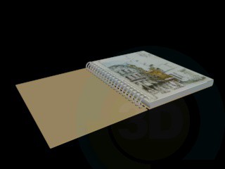 3d модель Тетрадь – превью 3d модель Тетрадь – превью
