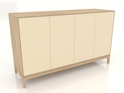 Mueble de TV FARGO con fachadas fresadas 1600x500x950 mm (vainilla, roble aclarado, opción 2)