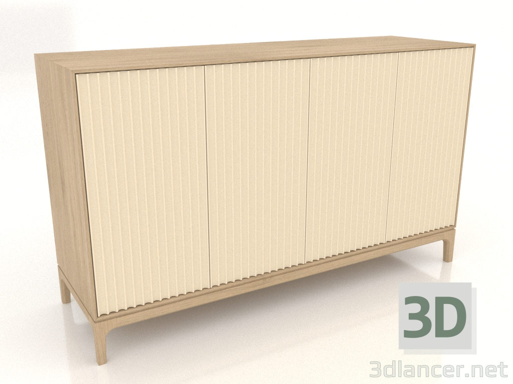 3d model Mueble de TV FARGO con fachadas fresadas 1600x500x950 mm (vainilla, roble aclarado, opción 2) - vista previa 3d model Mueble de TV FARGO con fachadas fresadas 1600x500x950 mm (vainilla, roble aclarado, opción 2) - vista previa