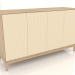 3d model Mueble de TV FARGO con fachadas fresadas 1600x500x950 mm (vainilla, roble aclarado, opción 2) - vista previa
