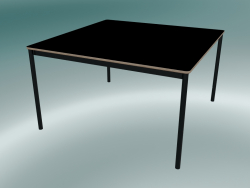 Square table Base 128x128 cm (Black, Plywood, Black)