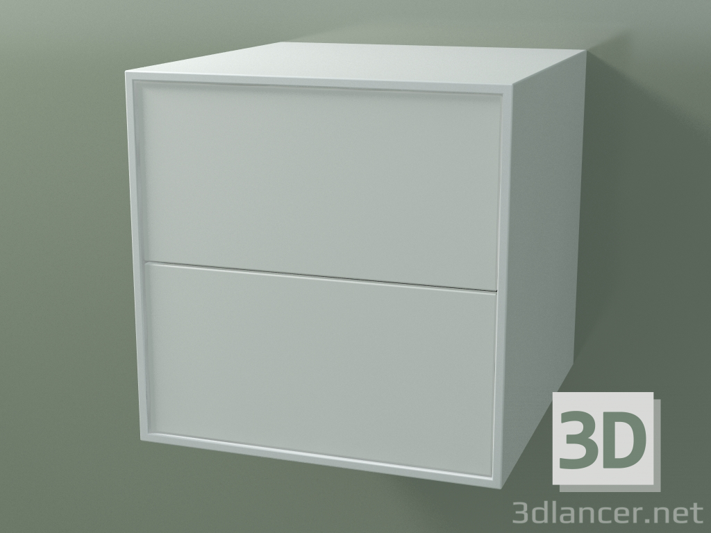 3d model Caja doble (8AUACB01, Glacier White C01, HPL P01, L 48, P 50, H 48 cm) - vista previa
