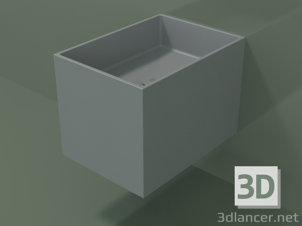 3d model Wall-mounted washbasin (02UN12301, Silver Gray C35, L 36, P 50, H 36 cm) - preview