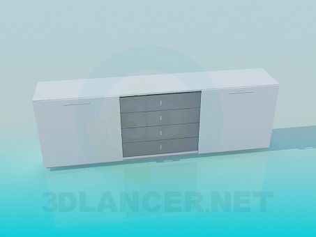 modelo 3D Elegante mesita de noche blanca - escuchar modelo 3D Elegante mesita de noche blanca - escuchar