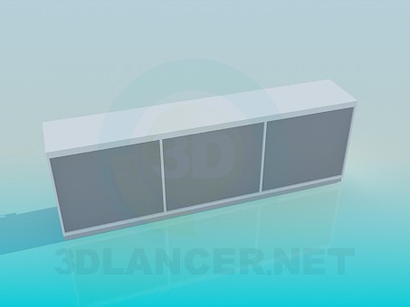 modelo 3D Elegante mesita de noche blanca - escuchar modelo 3D Elegante mesita de noche blanca - escuchar